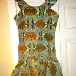 Homemade African Authentic fabric made Princess Dress..